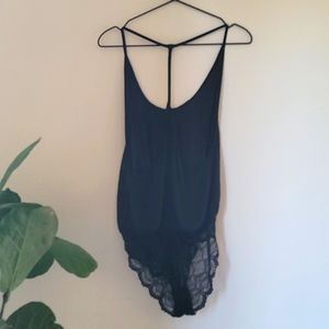 Free People Intimately Lace Racerback Bodysuit Size S